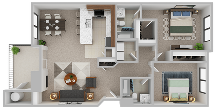 Solstice - 2x2 J105 floor plan